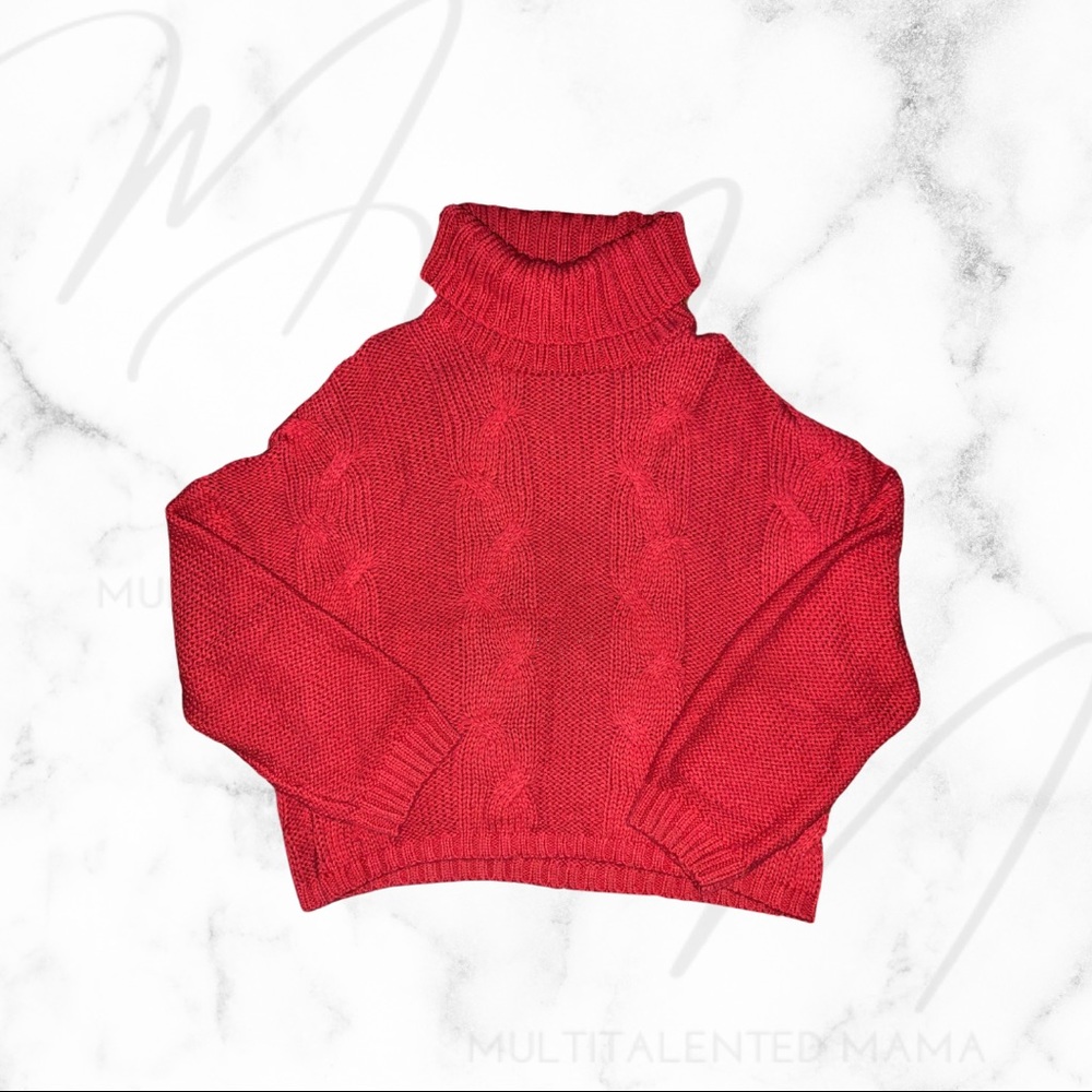 Oversized Cable Knit Red Orange Turtleneck Sweater

60% Cotton 40% Acrylic